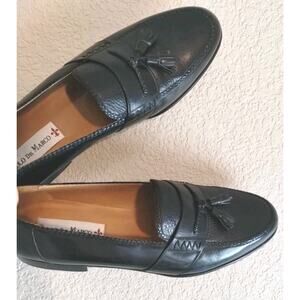Paulo De Marco NEW Black Pinch Tassel Loafer Dress Shoes Men's 15M Made In Spain